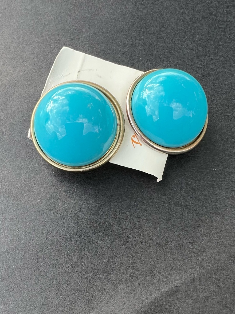 Bright Turquoise Dome Earrings - Women Jewelry